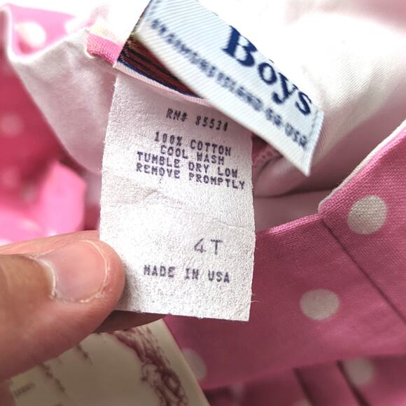 Vintage The Bailey Boys Dress Girls Size 4T Pink Polka Dot Beach Sundress - Picture 7 of 7